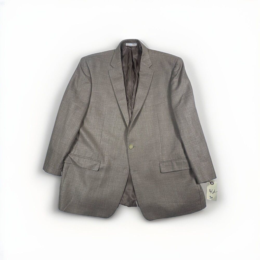 Lauren Ralph Lauren Blazer Mens 46L Tan Linen Blend 2 Button Sport Coat Jacket